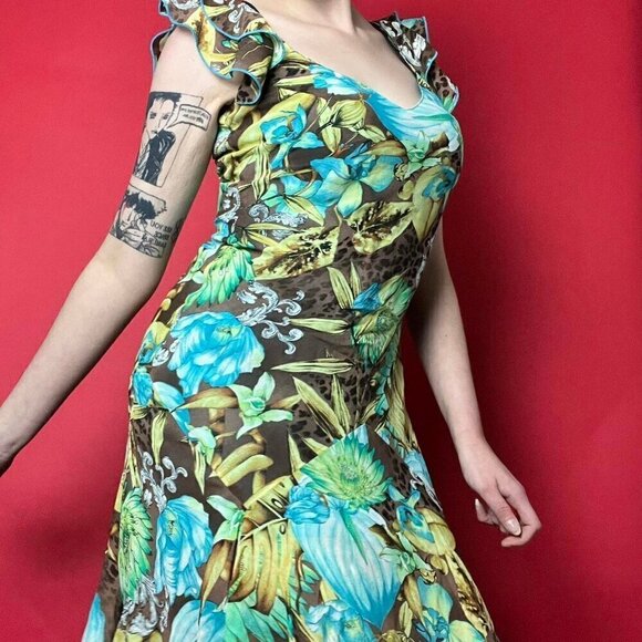 Cartise /Vintage peacock coloured fairy dressβββββββββ - Picture 6 of 8